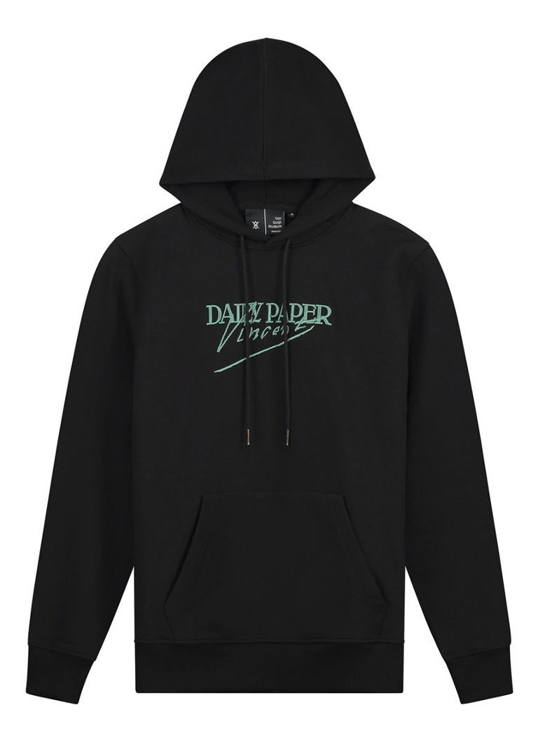 Zwarte Daily paper van Jabla hoodie met logoborduring